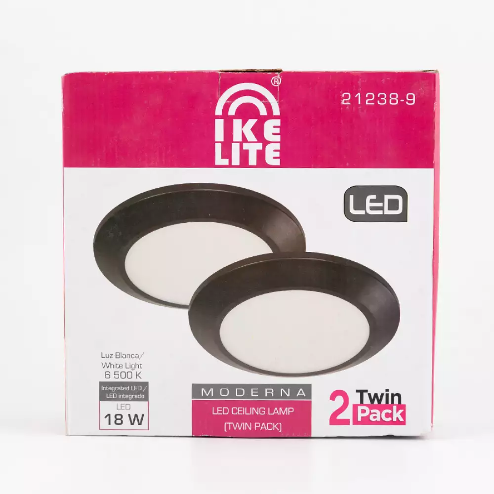 Plafon ikelite set x2 bronce 22x7cm cafe 18 w 80% metal