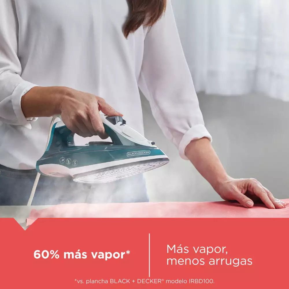 Plancha de Ropa Black + Decker Vapor Trueglide Azul IRBD300