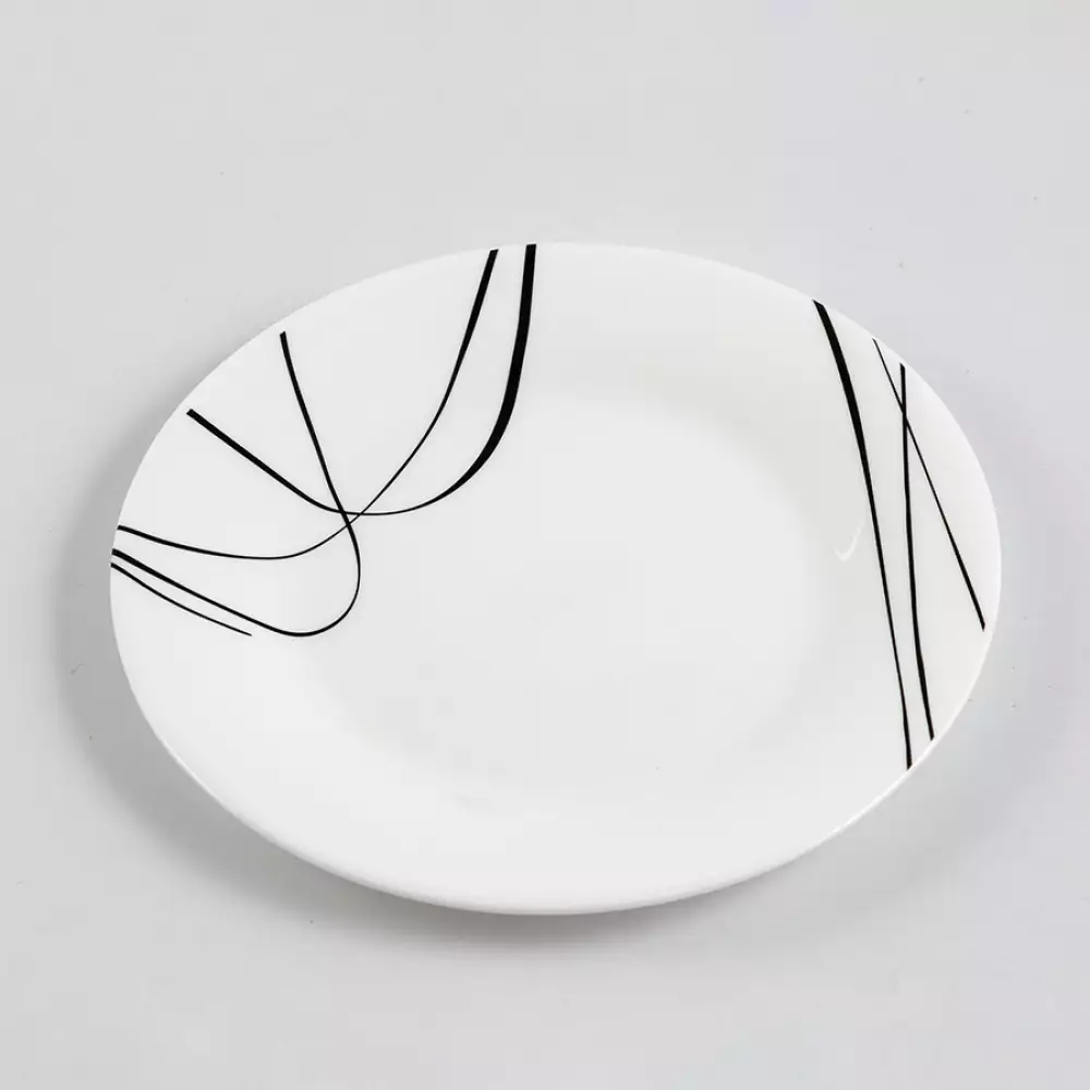 Plato Postre Expressions 20Cm Lineas Negras En Vitrocerámica