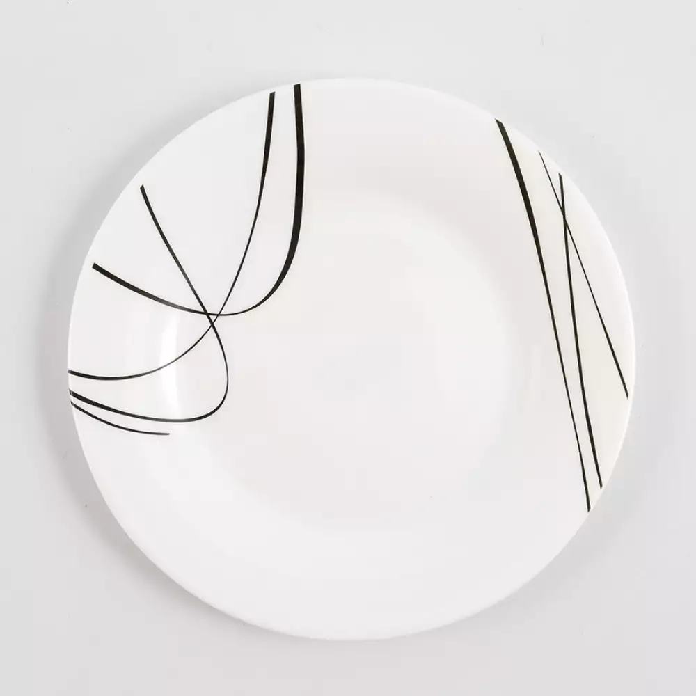 Plato Postre Expressions 20Cm Lineas Negras En Vitrocerámica