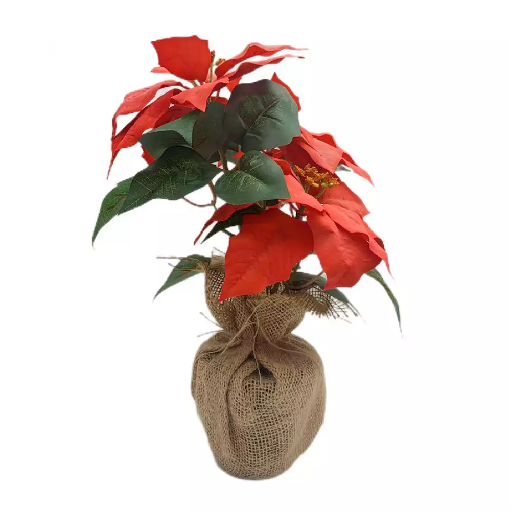 Poinsettia artificial expressions 20x35CM rojo