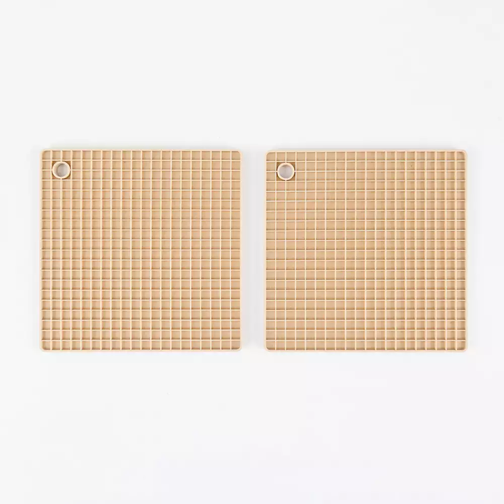 Porta Caliente Expressions Cuadrado 18X18Cm Beige Silicona D611Ka