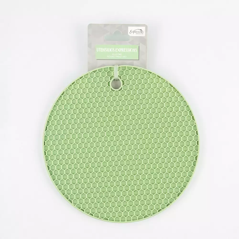 Porta Caliente Expressions Redondo 18X18Cm Verde Silicona B-D611K