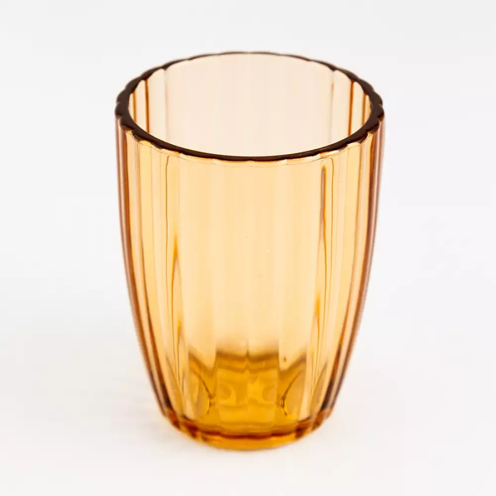 Portacepillo Expressions Cristal Ocre 7X10Cm Plastico