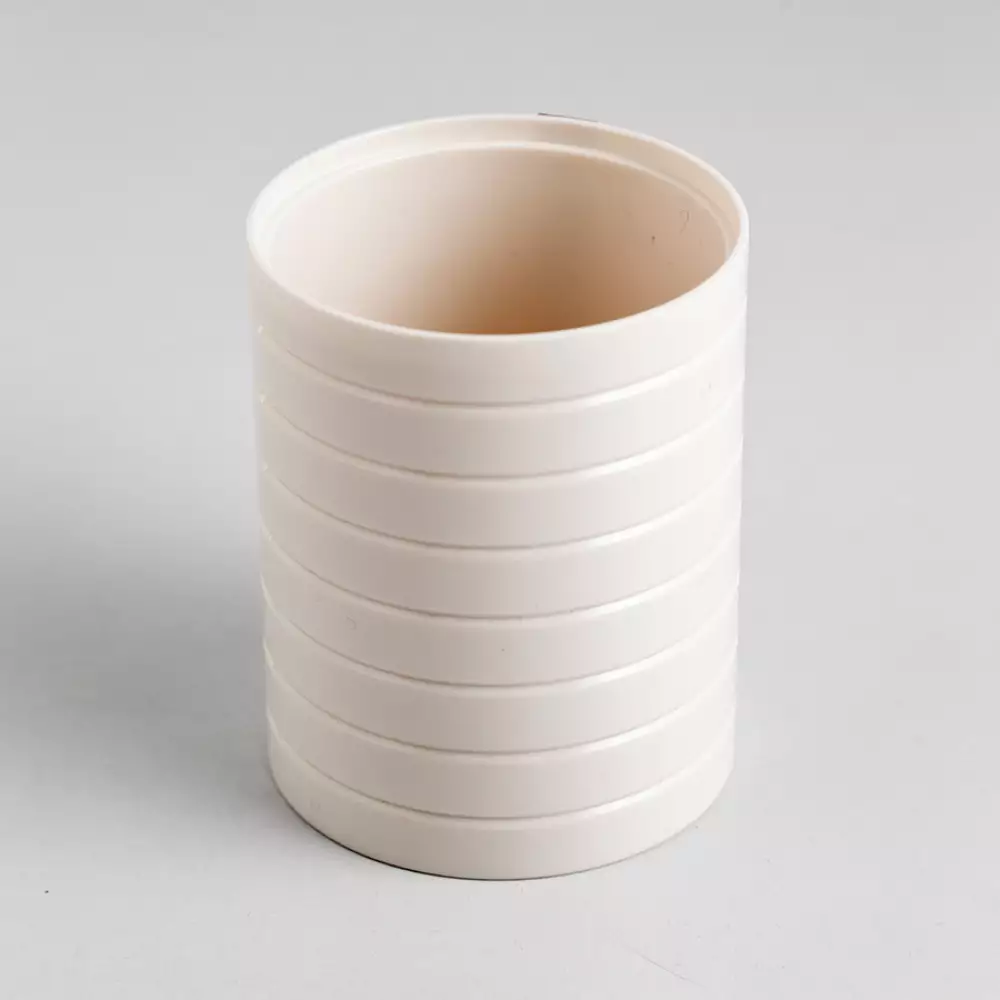 Portacepillo Expressions Lines 7X9Cm Blanco Plastico