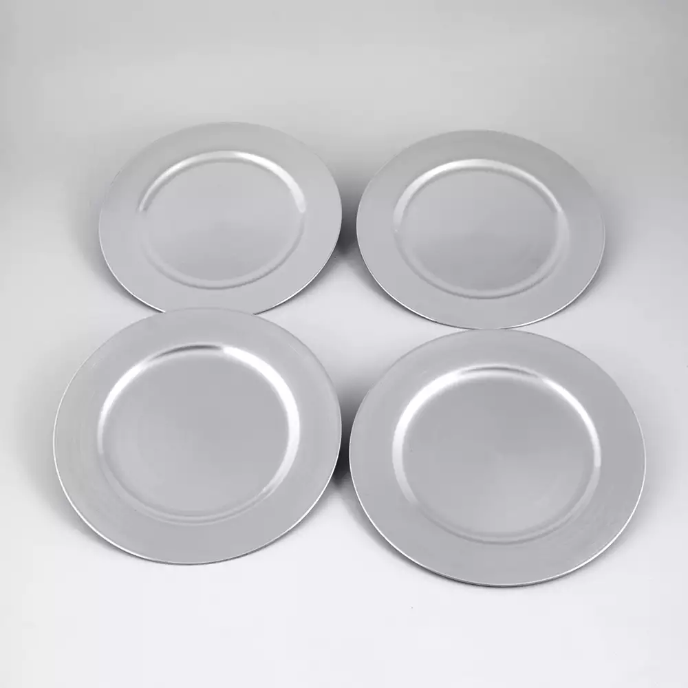 Portaplato Miro Christmas 33 Cm Plateado Polipropileno 831-D0