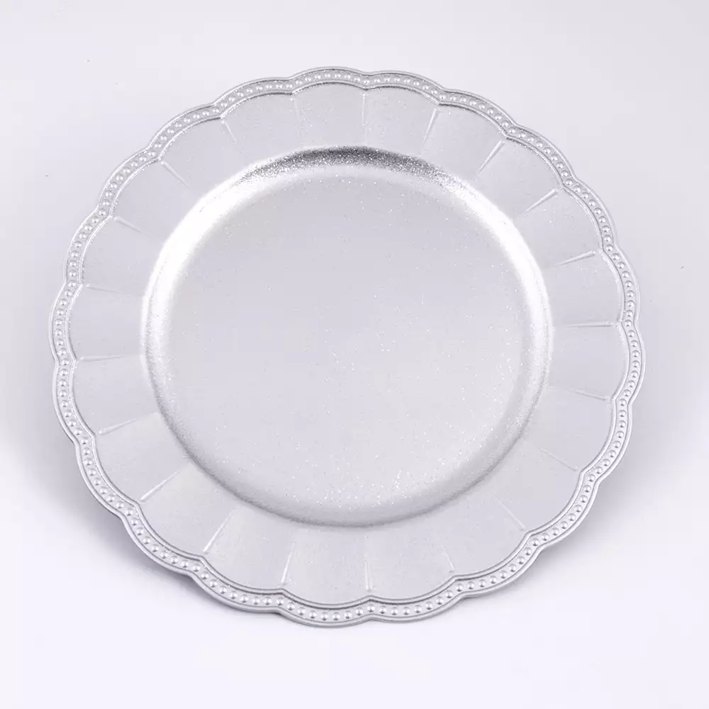 Portaplato Miro Christmas 33 Cm Plateado Polipropileno 831-P0