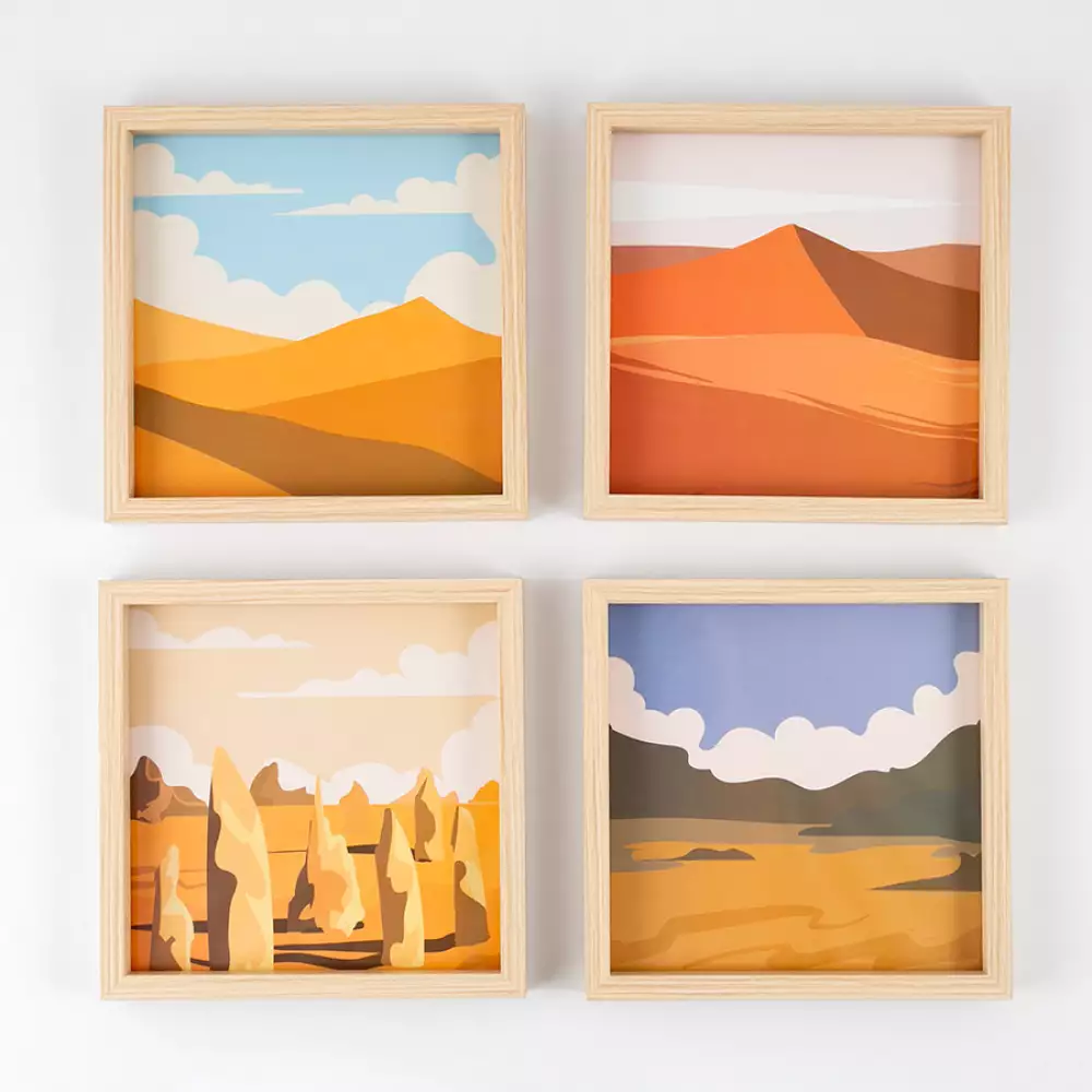 Portaretrato expressions set x4 21x21cm madera 80% mdf 15% vidr