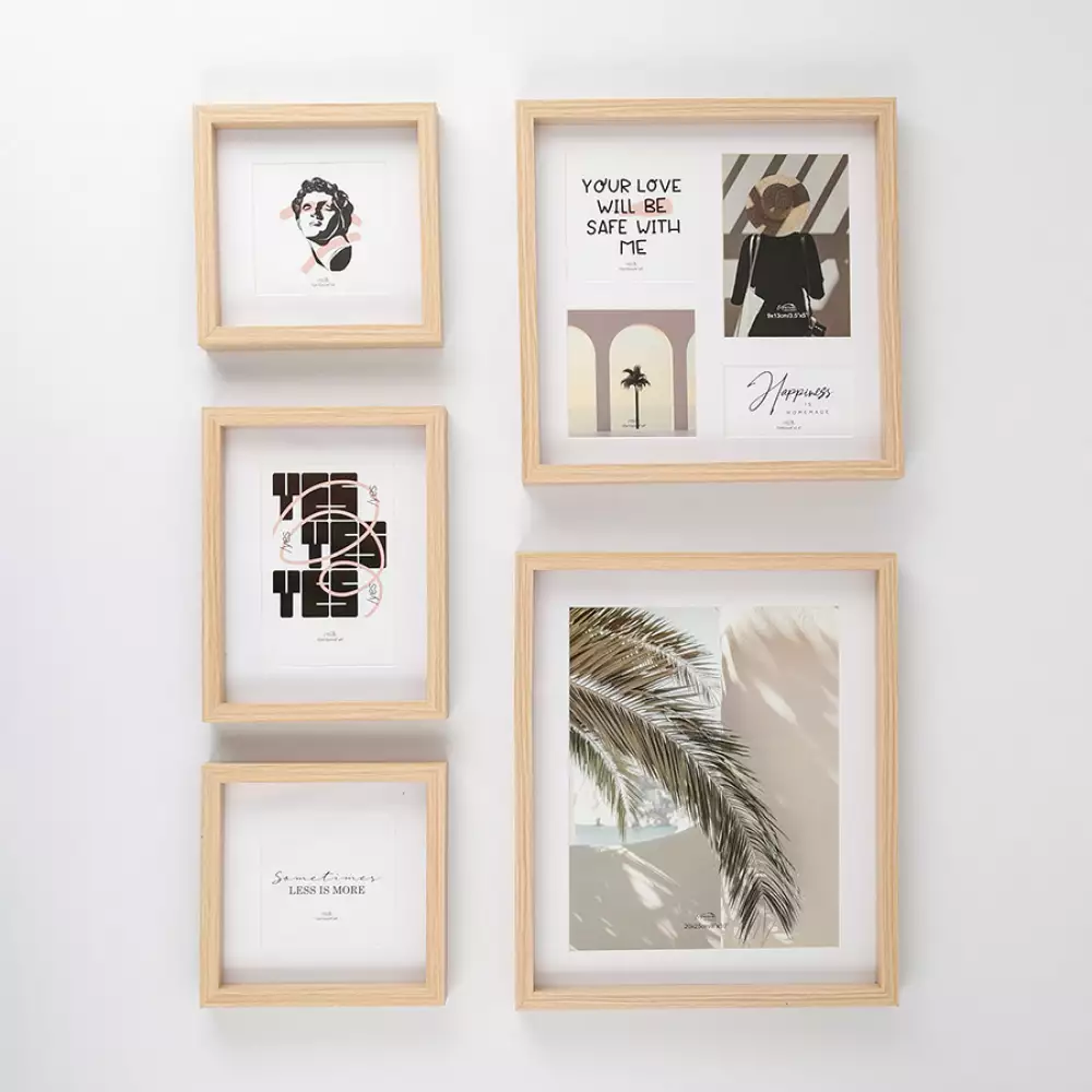 Portaretrato expressions set x5 44x59cm madera 80% mdf 15% vidr