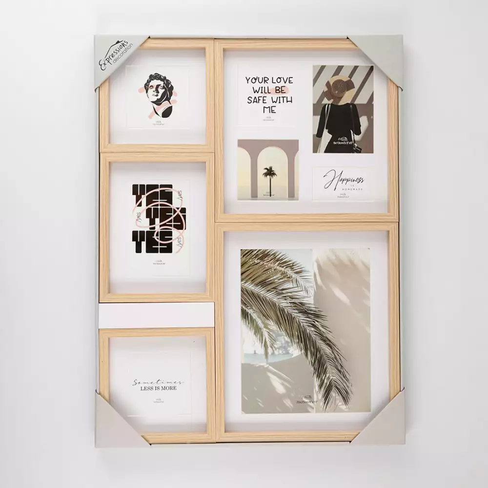 Portaretrato expressions set x5 44x59cm madera 80% mdf 15% vidr