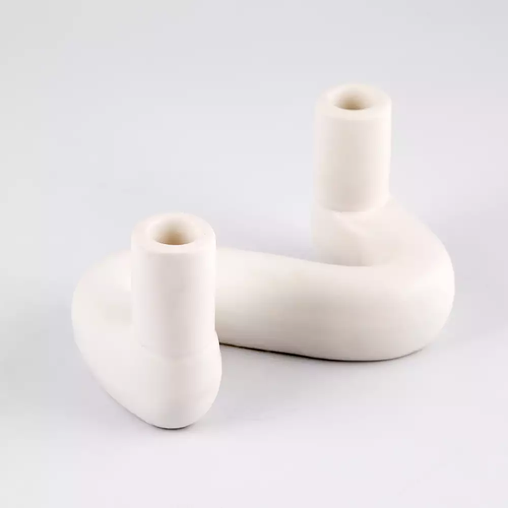 Portavelas concepts eclectic 10x10cm blanco ceramica 567-49310