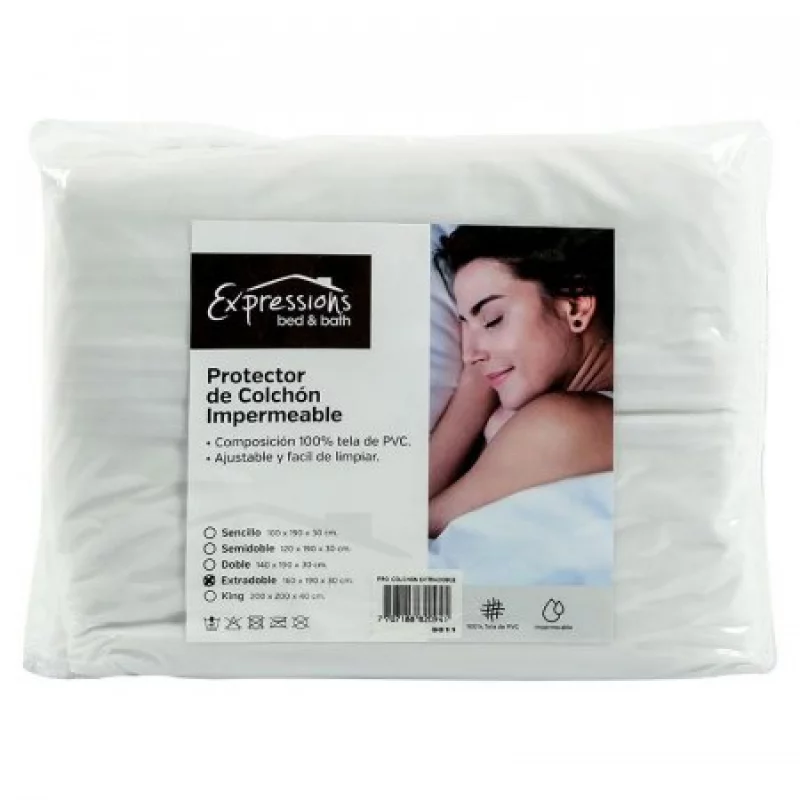 Protector De Colchón Impermeable Extra Doble Expressions  Bed And Bath