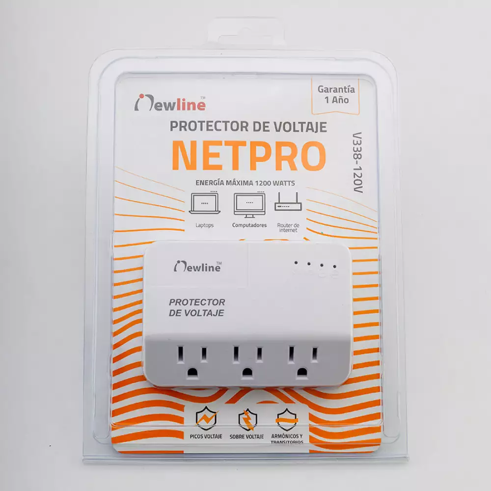 Protector De Voltaje Newline 3 Salidas 120V