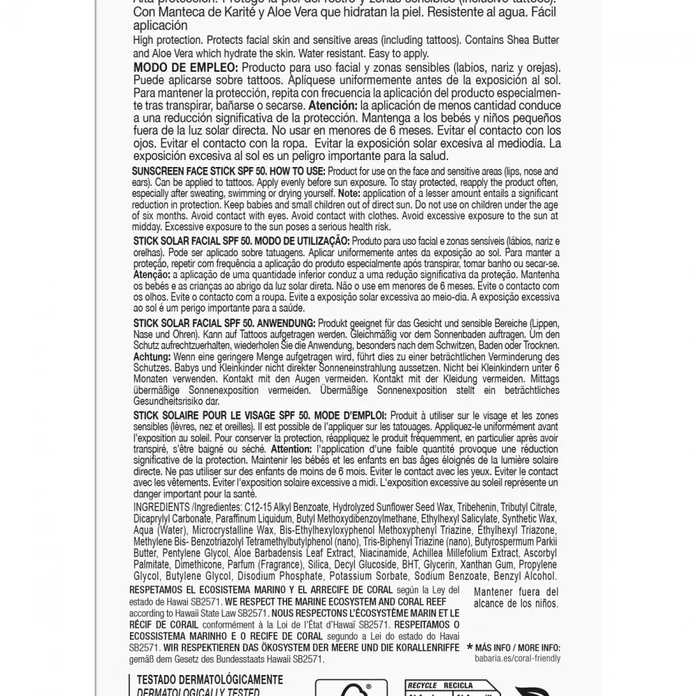 Protector Solar Babaria Stick 20 Ml 31970