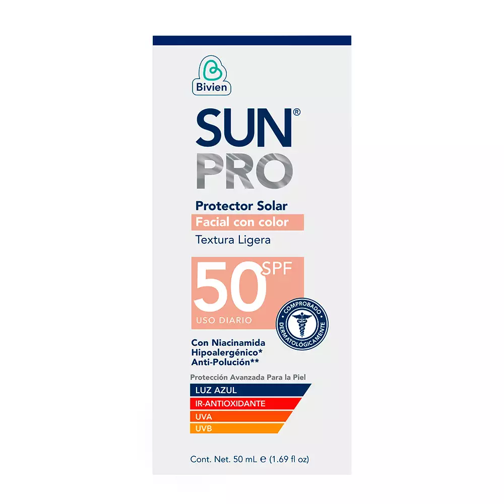 Protector Solar Sun Pro Facial Color 50 Spf 50 Ml Aab486
