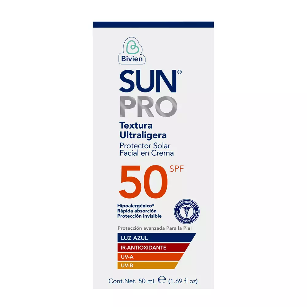 Protector Solar Sun Pro Textura Ligera 50 Sp 50 Ml Aaa664