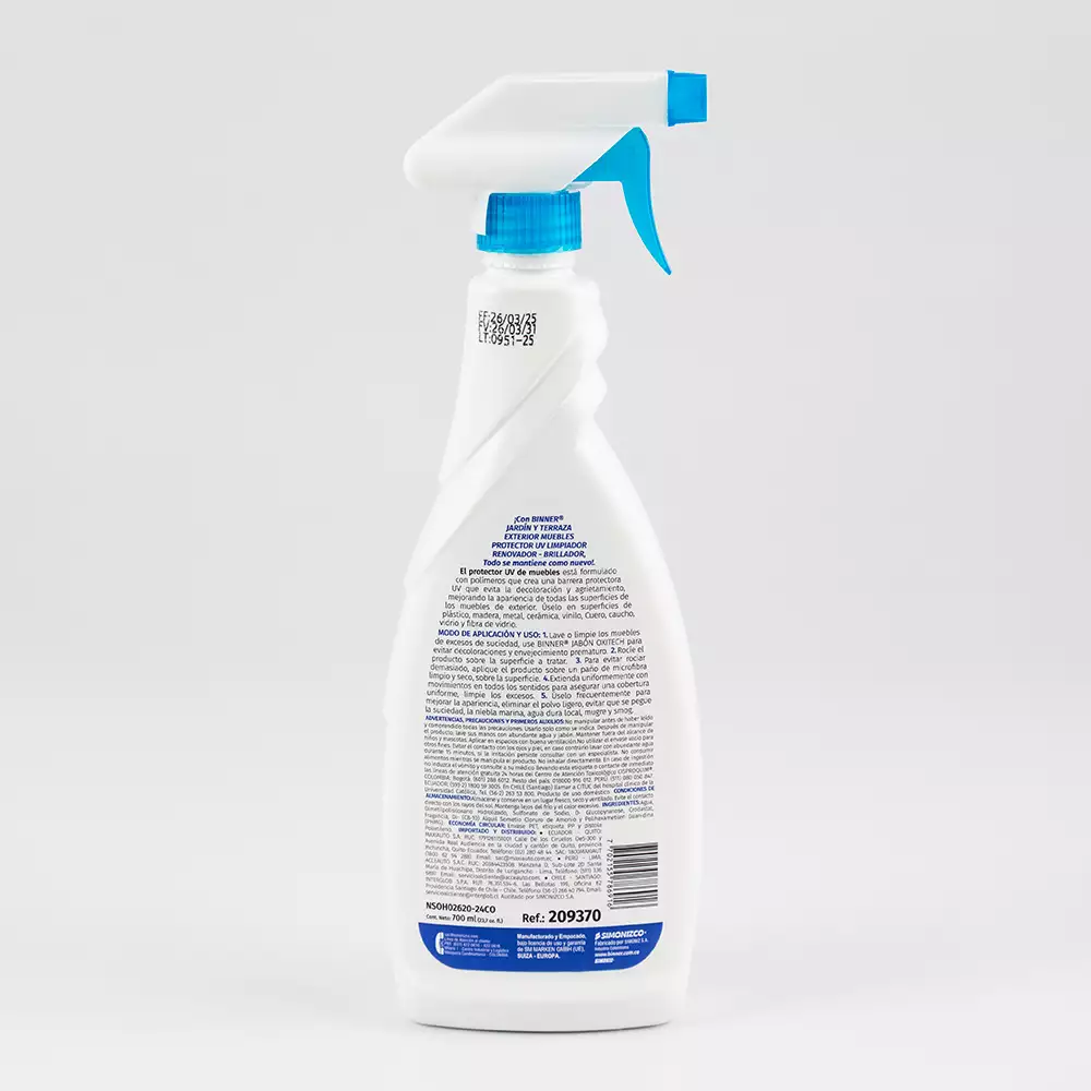Protector Uv Binner Mubles Exterior 700 Ml 209370