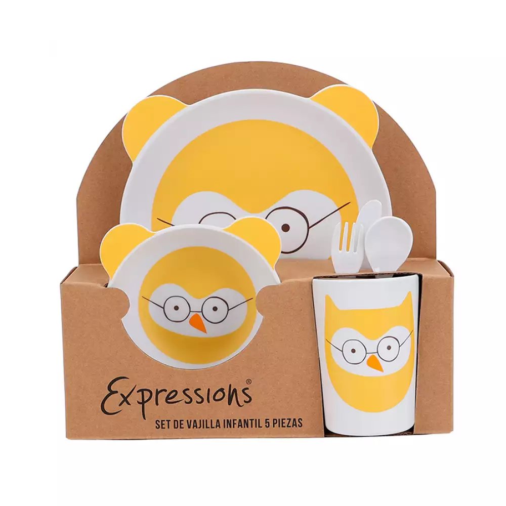 Puesto Desayuno Expressions Amarillo 6 Ud Melamina Sa1949+Sa1986