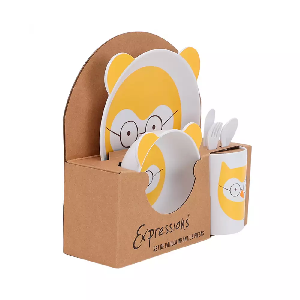 Puesto Desayuno Expressions Amarillo 6 Ud Melamina Sa1949+Sa1986