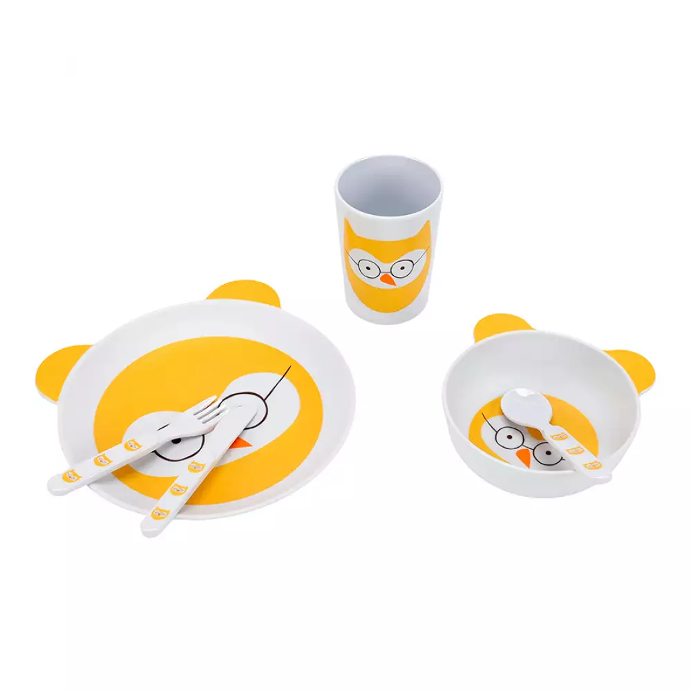 Puesto Desayuno Expressions Amarillo 6 Ud Melamina Sa1949+Sa1986