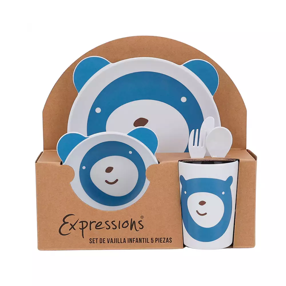 Puesto Desayuno Expressions Azul 6 Ud Melamina Sa1949+Sa1986+Aa0