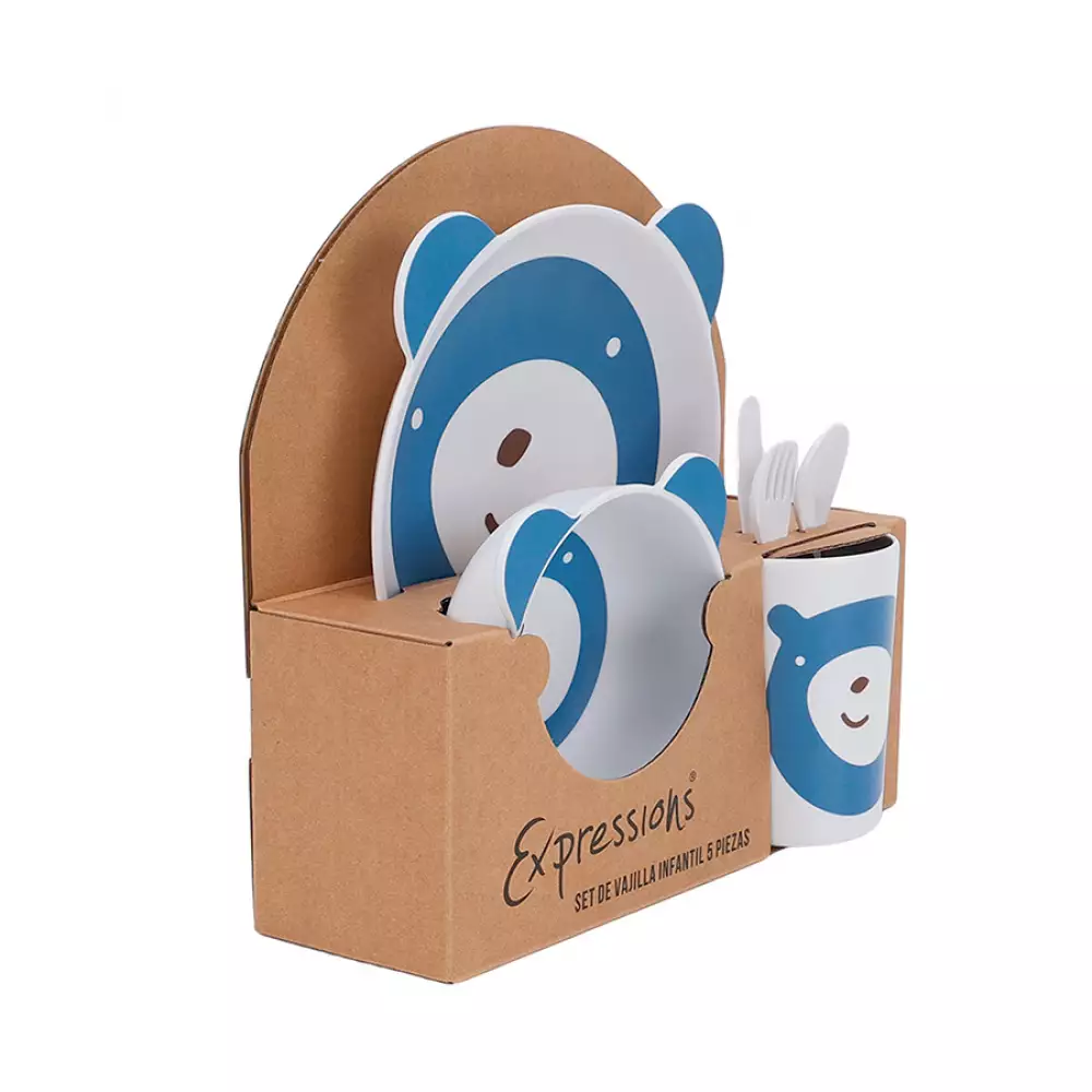 Puesto Desayuno Expressions Azul 6 Ud Melamina Sa1949+Sa1986+Aa0