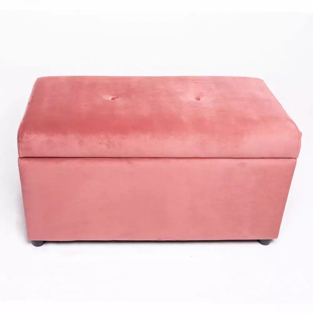 Glade original puff de tela terciopelo con zapatero en color rosa