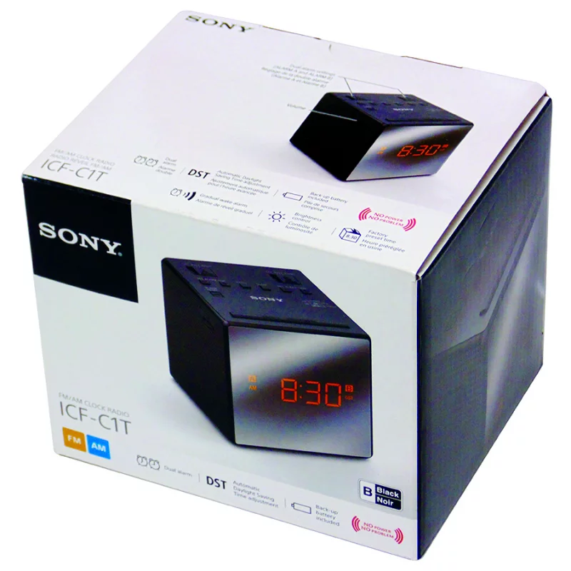 Radio Reloj Sony Fm / Am Digital Alarma Icfc1Tbk