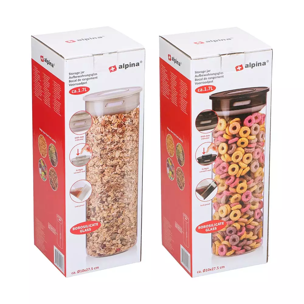 Recipiente Alpina Transparente 1700 Ml Vidrio 871125224197