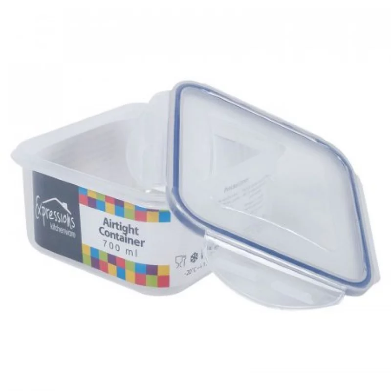 Recipiente Expressions Cuadrado Transparente .7 Lt Mb06-4