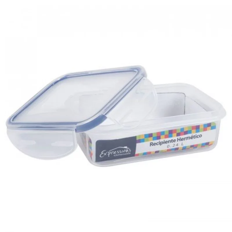 Recipiente Expressions Rectangular Transparente .24 Lt Mb04-5