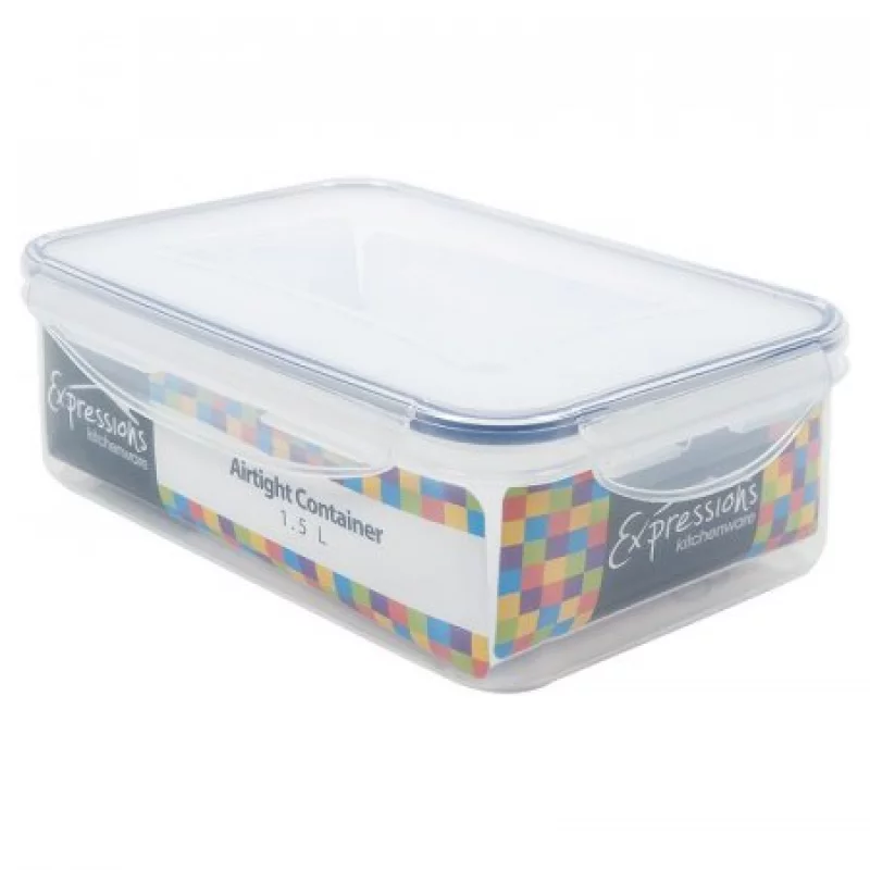 Recipiente Expressions Rectangular Transparente 1.5 Lt Mb04-2