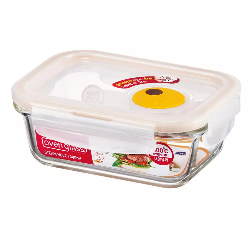 Recipiente Locklock 380 Ml Refractario Rectangular Vidrio 4-103300