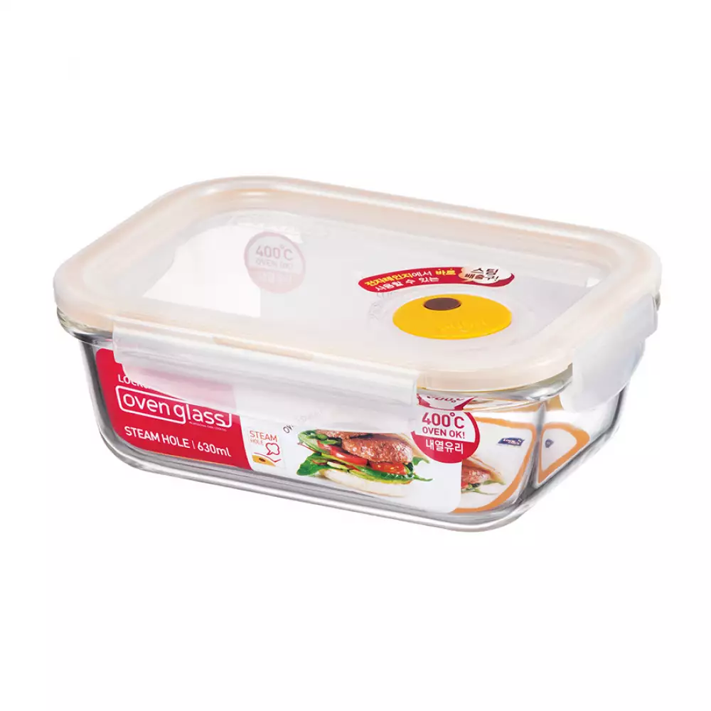 Recipiente Locklock 630 Ml Refractario Rectangular Vidrio 4-103300