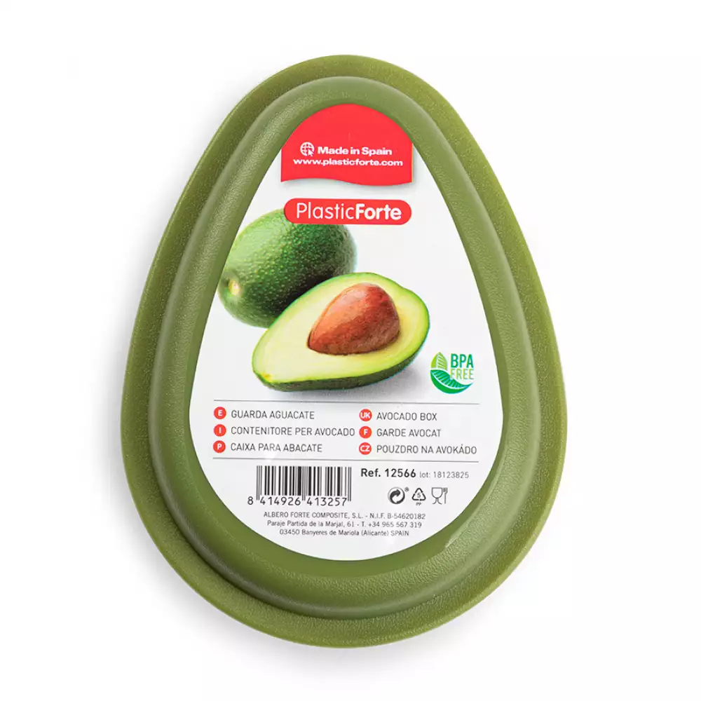 Recipiente plasticforte aguacate verde .4 kg plastico 12566