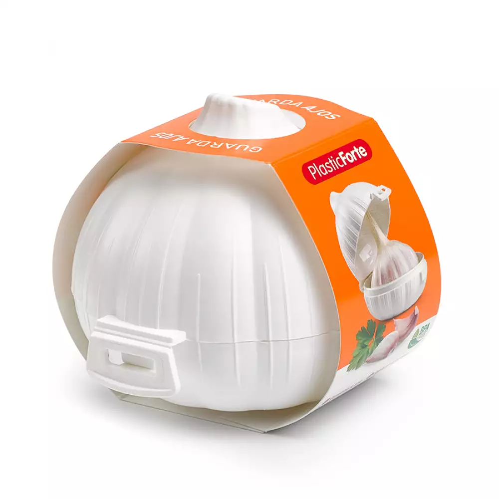 Recipiente plasticforte ajos blanco .35 kg plastico 12228