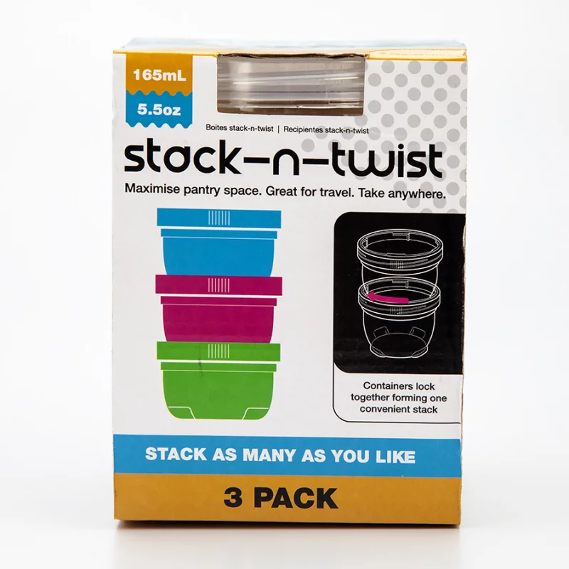 Recipiente Stack-N-Twist Ks0519 Setx3 165Ml Plásticos