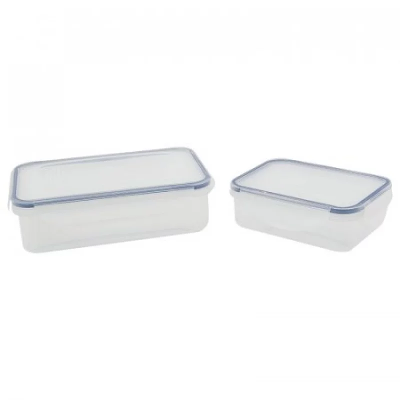 Recipientes Expressions Rectangular 3 Ud Cm Transparente Plastico