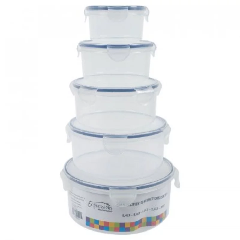 Recipientes Red Expressions 5 Ud Transparente Plastico Mb07