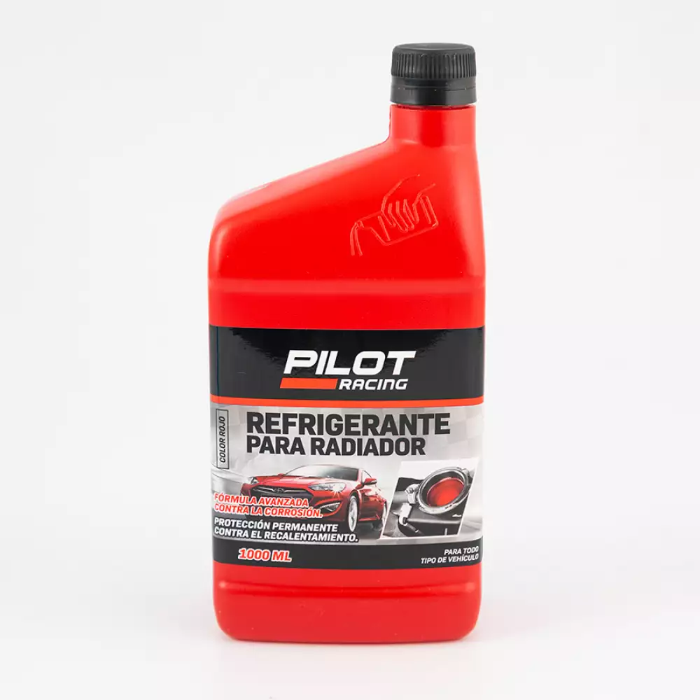 Refrigerante Rojo 1000Ml + Aditivo Limpiaparabrisas Pilot Racing X 2Unds Precio Especial