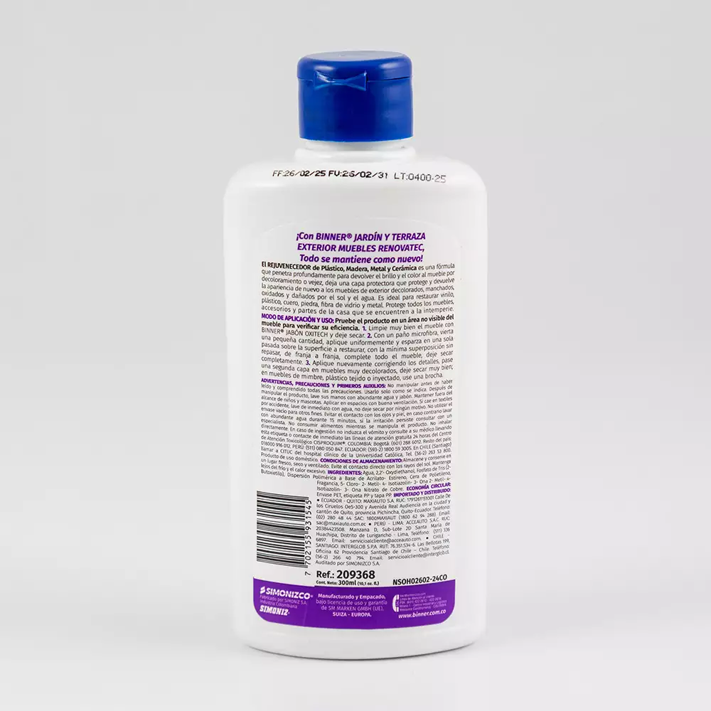 Rejuvenecedor Binner Muebles Renovatec 300 Ml 209368