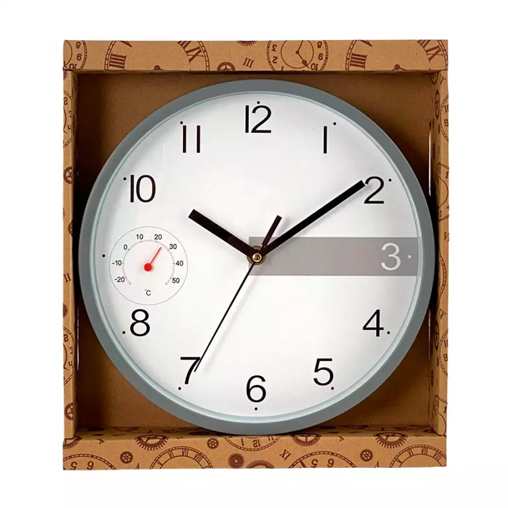 Reloj Pared Concepts Sweet Mocca 24.6 Cm Gris Plastico 423-280