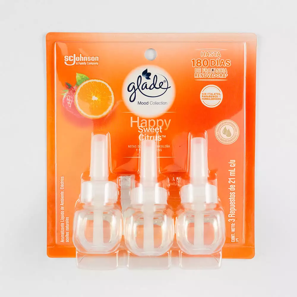 Repuesto Ambientador Glade Electrico 63 Ml 12 Ud Citrus 366854