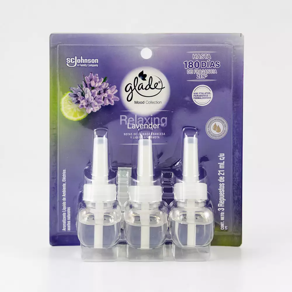 Repuesto Ambientador Glade Electrico 63 Ml 12 Ud Lavender 3645