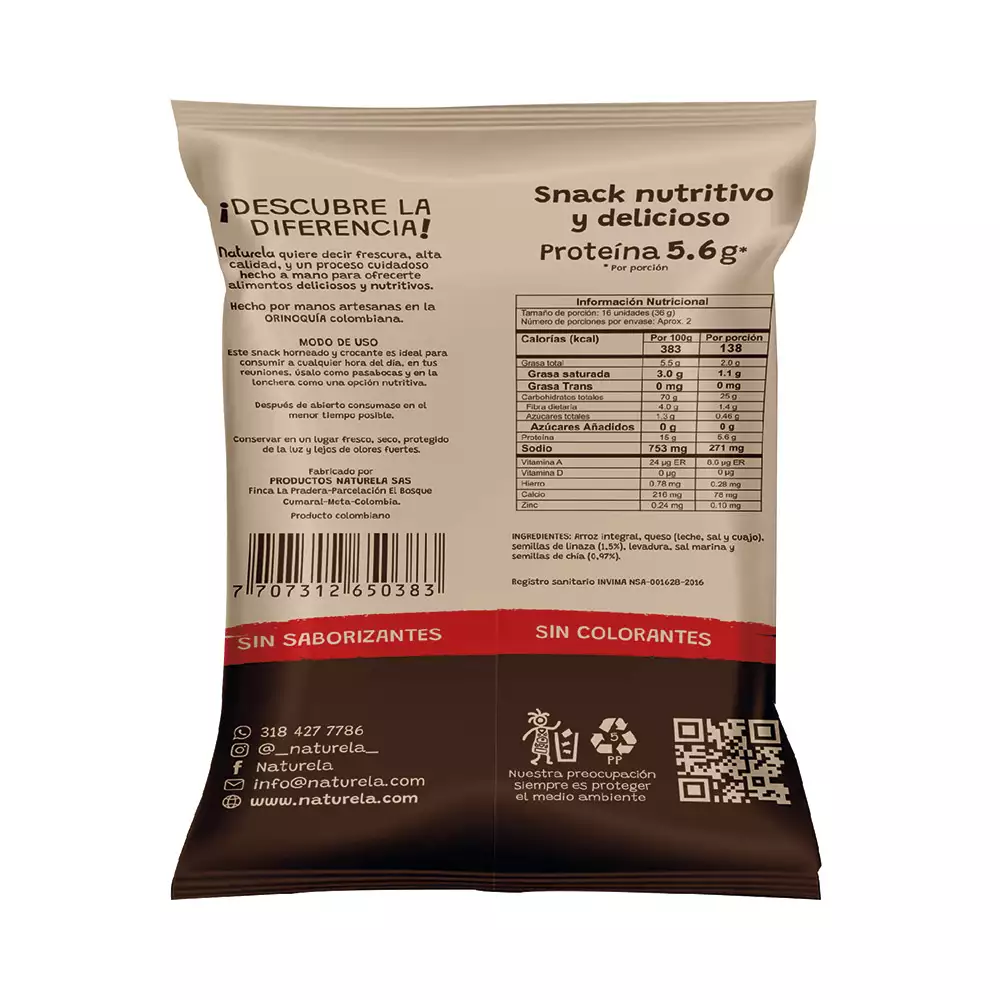 Rosquillas Arroz Naturela Integrales 75 Gr Pt105