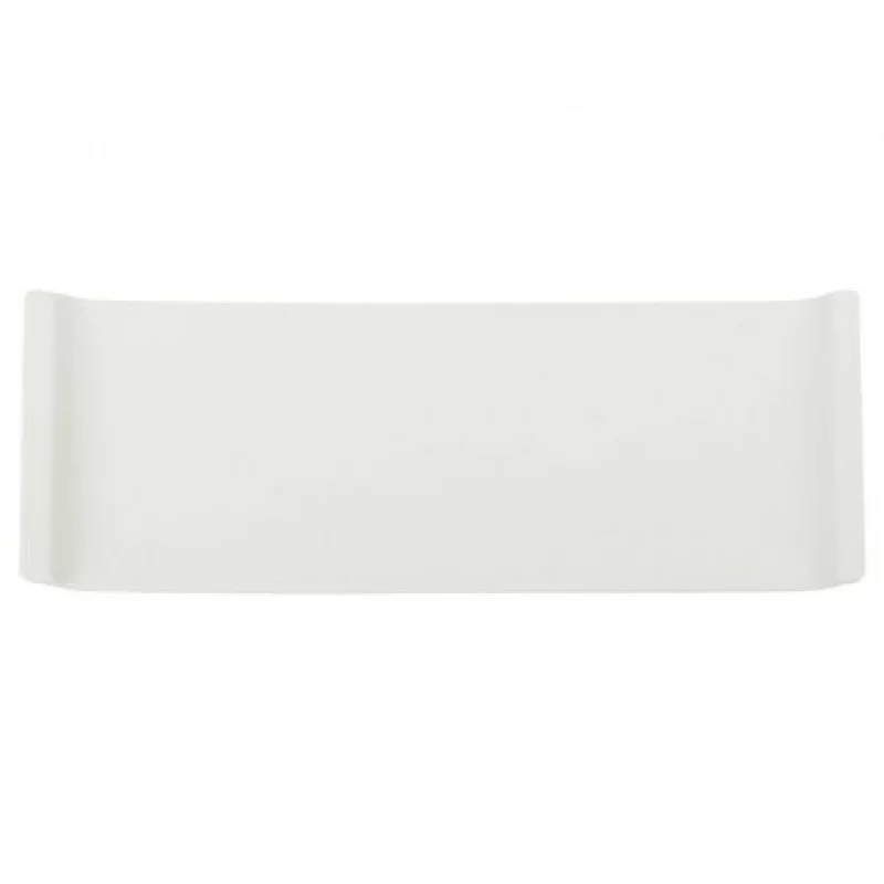 Salsera tipo plato expressions rectangular blanco en porcelana