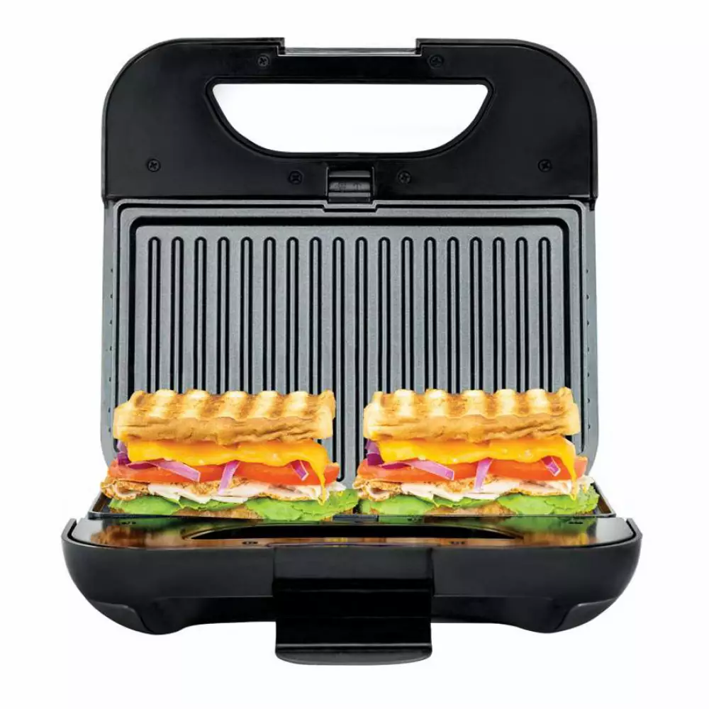Sanduchera Kalorik 3 En 1 Acero Inox Negro Parrilla Waflera Sm 47451 Ss