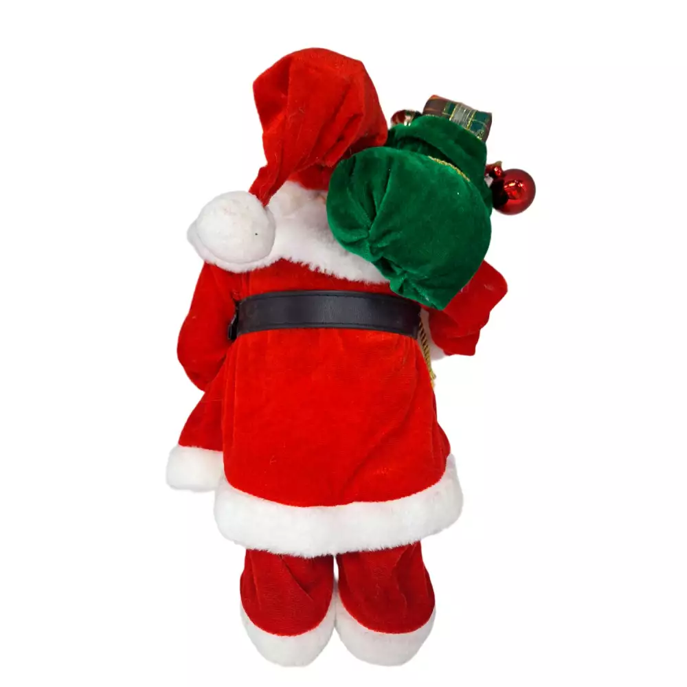 Santa De Pie Expressions Con Campana 26X40Cm Rojo Poliester Gs02A