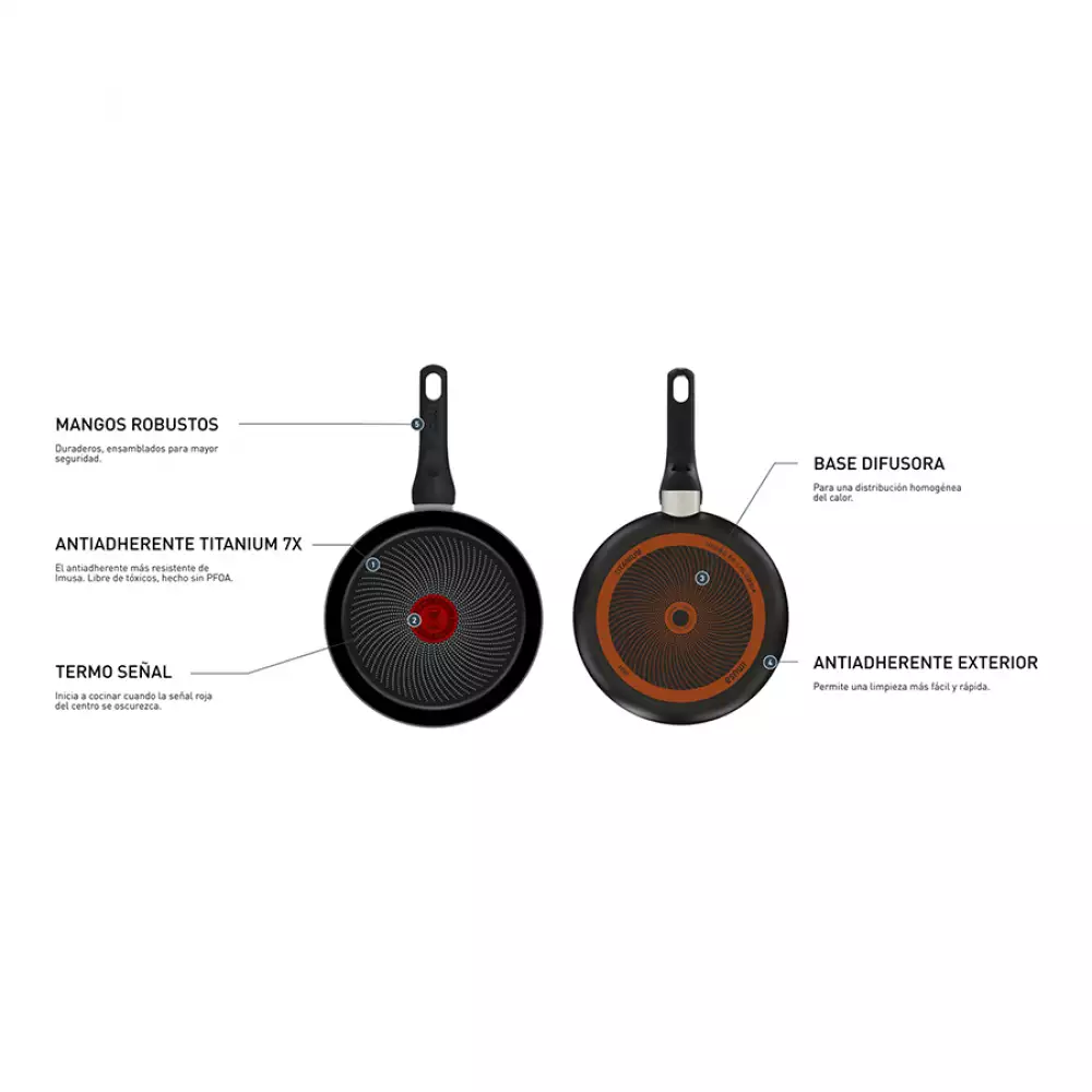 Sarten Con Tapa Imusa Hardtitan 30Cm Negro Antiadherente 5861034642