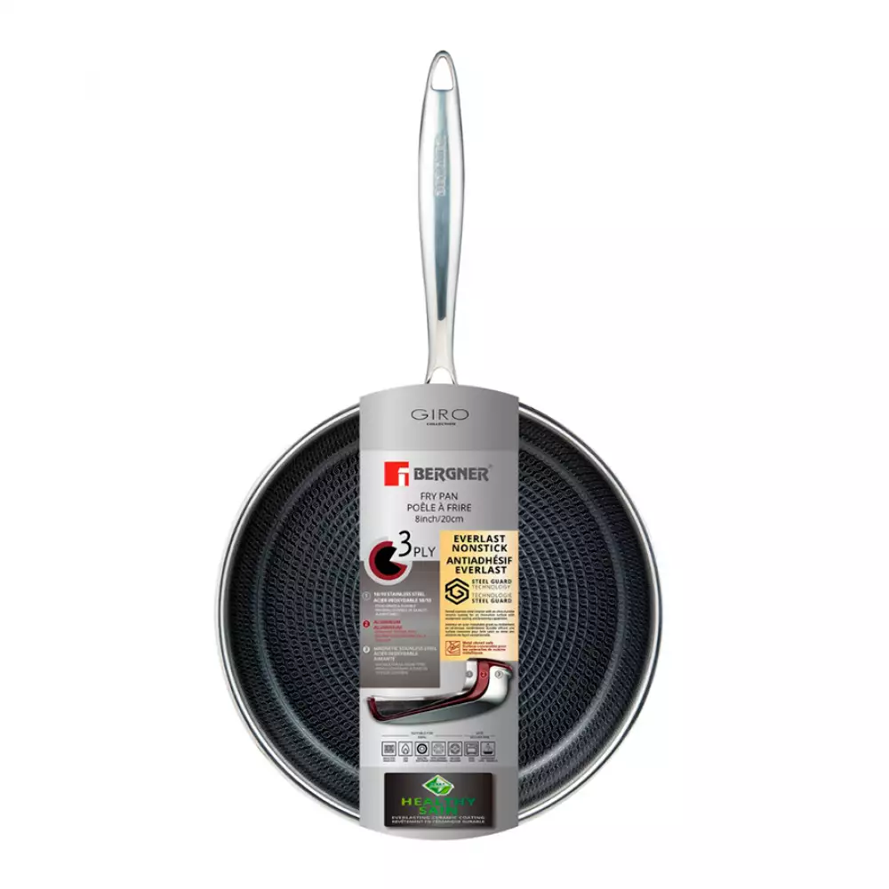 Sarten Bergner Giro 20 Cm Silver Acero Inoxidable Bg-32635Mm